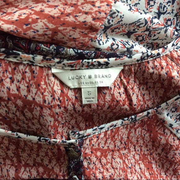 Lucky Brand | Popover Allover Print Blouse - Picture 6 of 7
